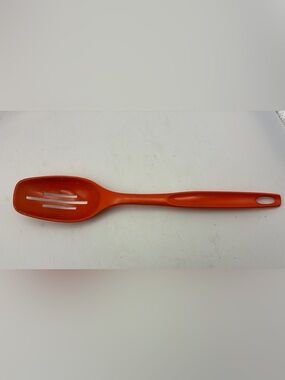 Vintage Foley Orange Slotted Serving Spoon Plastic Nylon Kitchen Utensil Retro